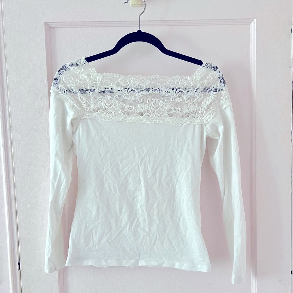 White lace top